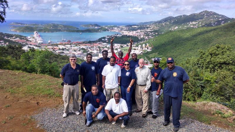 Lead Instructor Panko, Instructor Hackett & VI Fire Service Students St Thomas